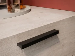 Maniglia in alluminio, anodizzato nero per mobili Brema L160mm, interasse 128mm