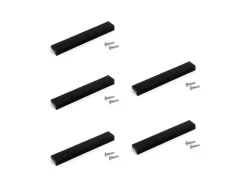 Maniglia in alluminio, anodizzato nero per mobili Brema L160mm, interasse 128mm