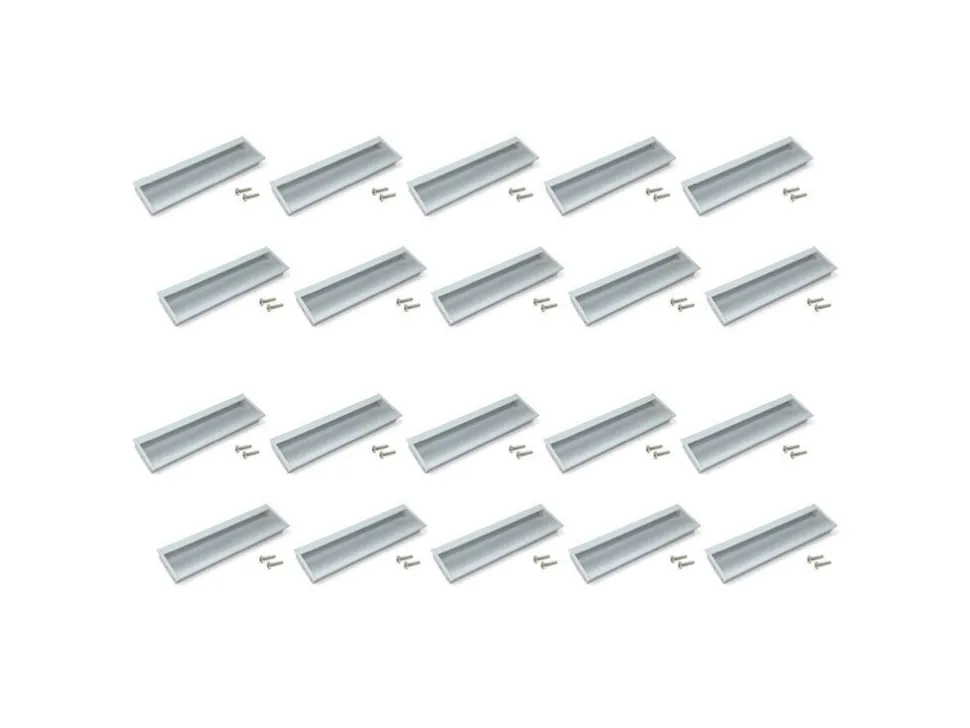 Maniglia in alluminio anodizzato opaco per mobili Bologna L190mm interasse 160mm