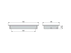 Maniglia in alluminio anodizzato opaco per mobili Bologna L190mm interasse 160mm
