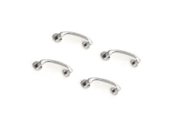 Maniglie curve con rosette di diametro 50 mm per porte scorrevoli
