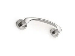 Maniglie curve con rosette di diametro 50 mm per porte scorrevoli