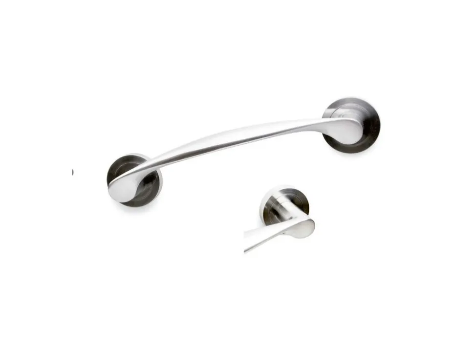 Maniglie curve con rosette di diametro 50 mm per porte scorrevoli