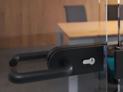 Maniglie per serrature di porte da interno in vetro Modello U disponibile in 3 colori