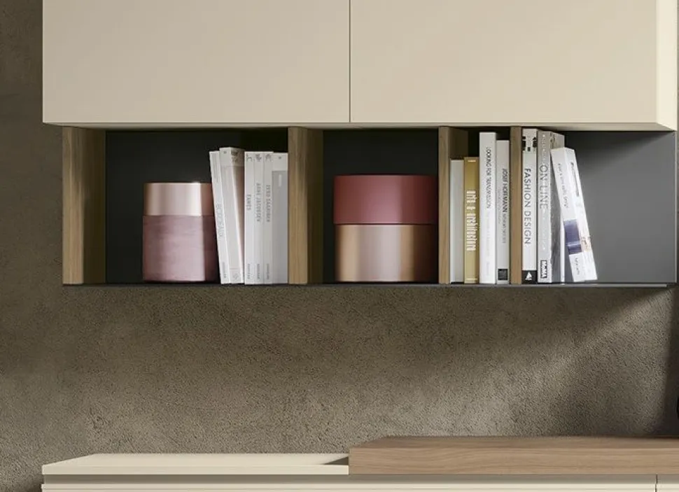 Mensola in Lamiera con schienale e divisori colorati disponibile in 4 misure
