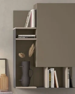 Mensola in Lamiera con schienale e divisori colorati disponibile in 4 misure