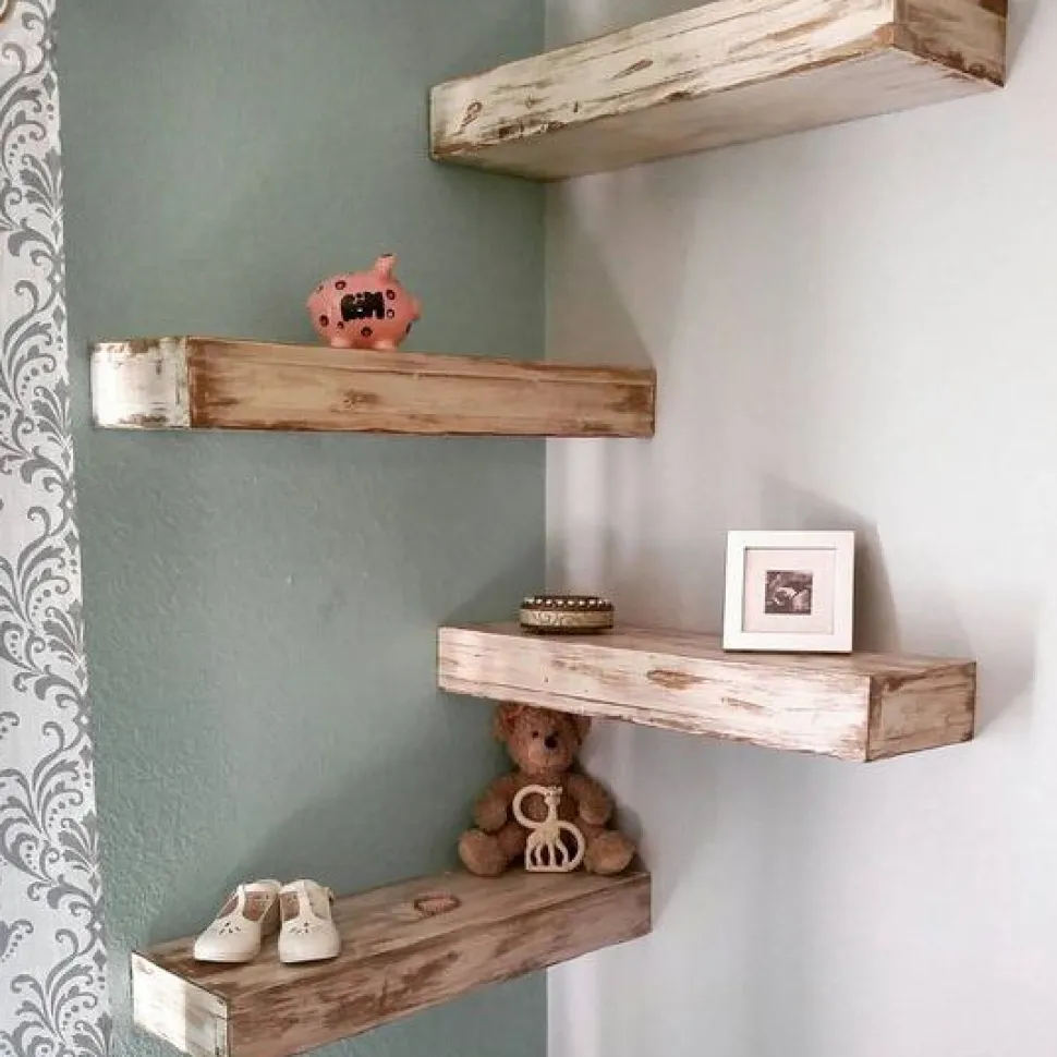 Mensola in legno massello 50 cm