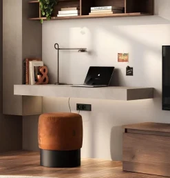 Mensola sospesa moderna H10 cm finitura Argilla disponibile in 9 colori