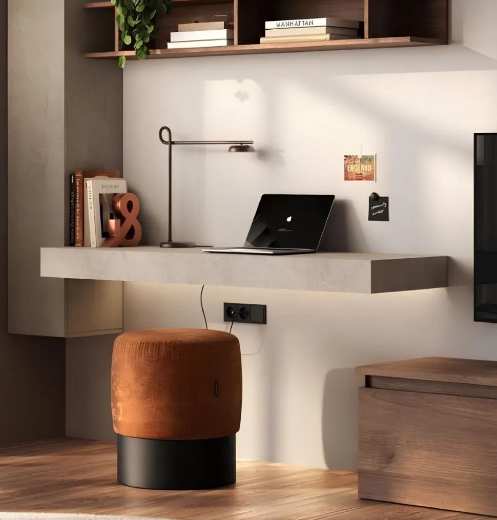 Mensola sospesa moderna H10 cm finitura Argilla disponibile in 9 colori