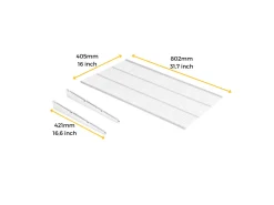 Mensole con staffe in filo metallico Jagmet in Acciaio Verniciato bianco