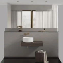 Mensolone Bagno sospeso in legno scatolato disponibile in vari colori
