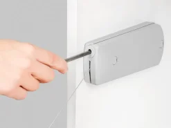 Microwinch Meccanismo a porta incernierata, 4 kg, Acciaio e Tecnoplastica, Grigia