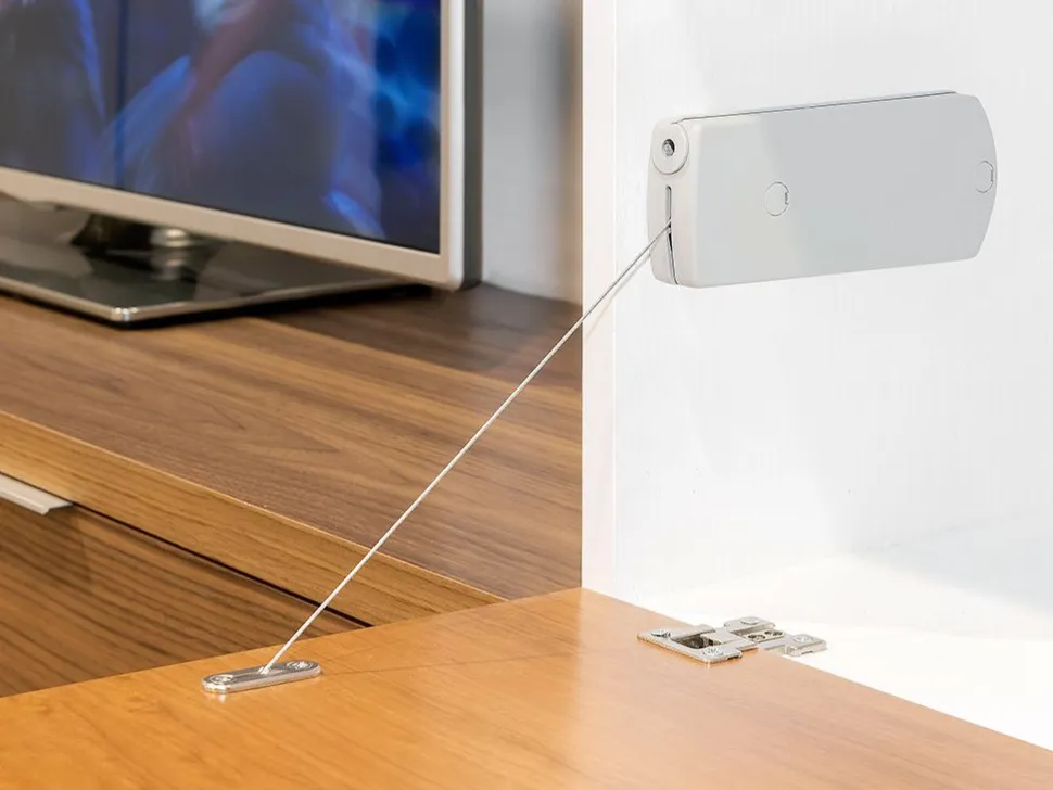 Microwinch Meccanismo a porta incernierata, 4 kg, Acciaio e Tecnoplastica, Grigia