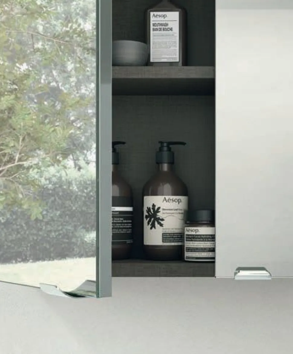 Mobile Bagno a terra 3 cassetti con maniglia a gola Levante disponibile in 5 colori