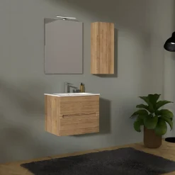 Mobile Bagno 2 cassetti sospeso Rigo disponibile in 3 misure e 5 colori