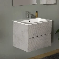 Mobile Bagno 2 cassetti sospeso Rigo disponibile in 3 misure e 5 colori