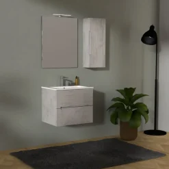 Mobile Bagno 2 cassetti sospeso Rigo disponibile in 3 misure e 5 colori