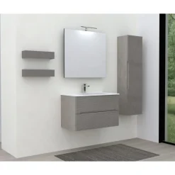 Mobile Bagno 2 cassetti sospeso Rigo disponibile in 3 misure e 5 colori