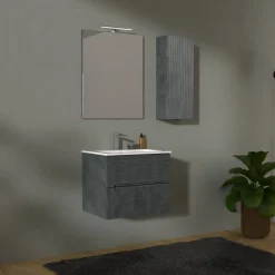 Mobile Bagno 2 cassetti sospeso Rigo disponibile in 3 misure e 5 colori