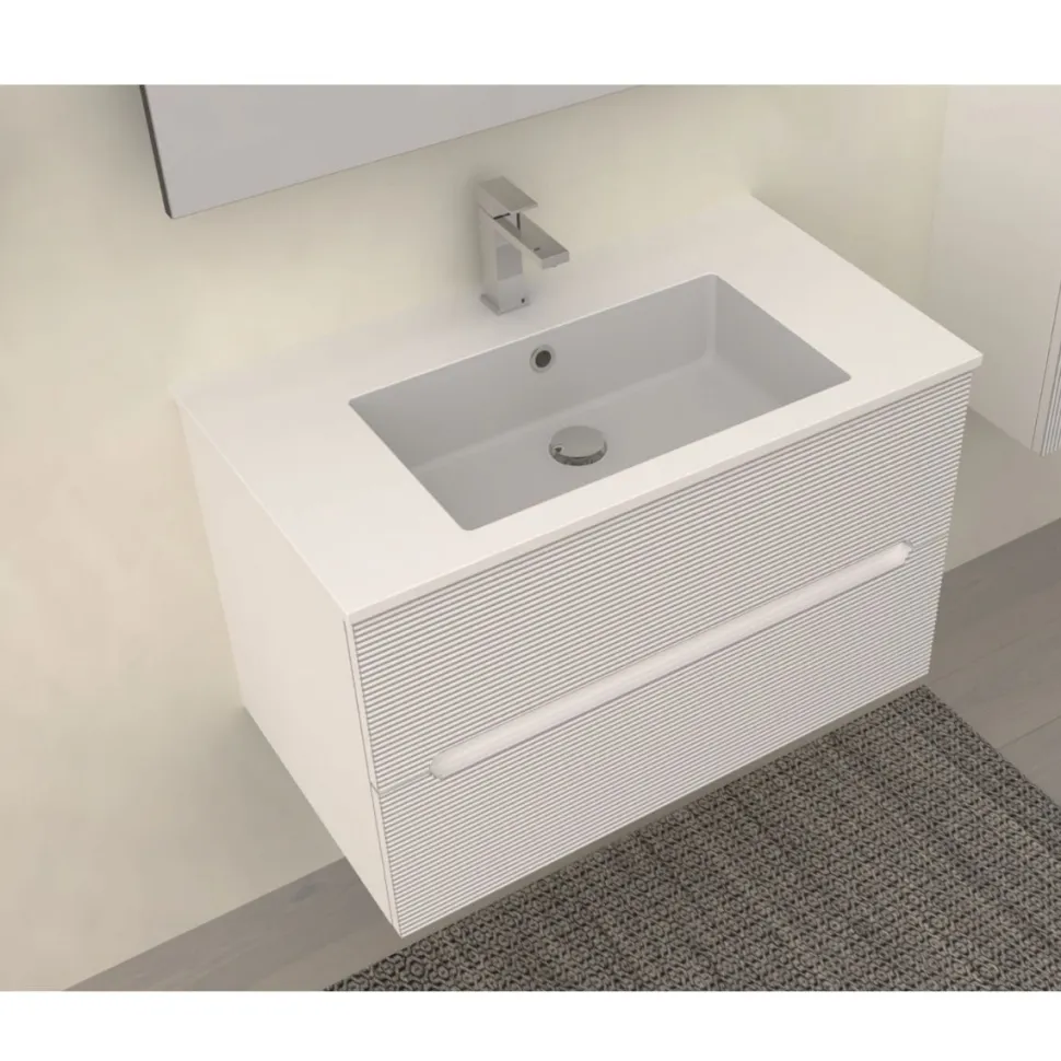 Mobile Bagno 2 cassetti sospeso Rigo disponibile in 3 misure e 5 colori