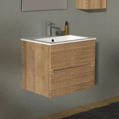 Mobile Bagno 2 cassetti sospeso Rigo disponibile in 3 misure e 5 colori