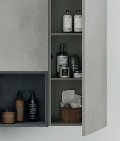 Mobile Bagno da appoggio 3 cassetti con maniglia a incasso Crea disponibile in 4 colori