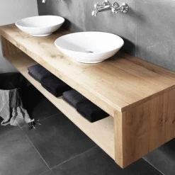 Mobile bagno in legno massello 140 x 45 x 45 cm