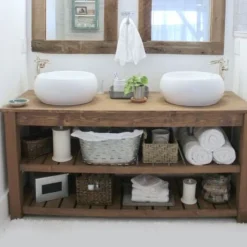 Mobile bagno in legno massello 160 x75 cm