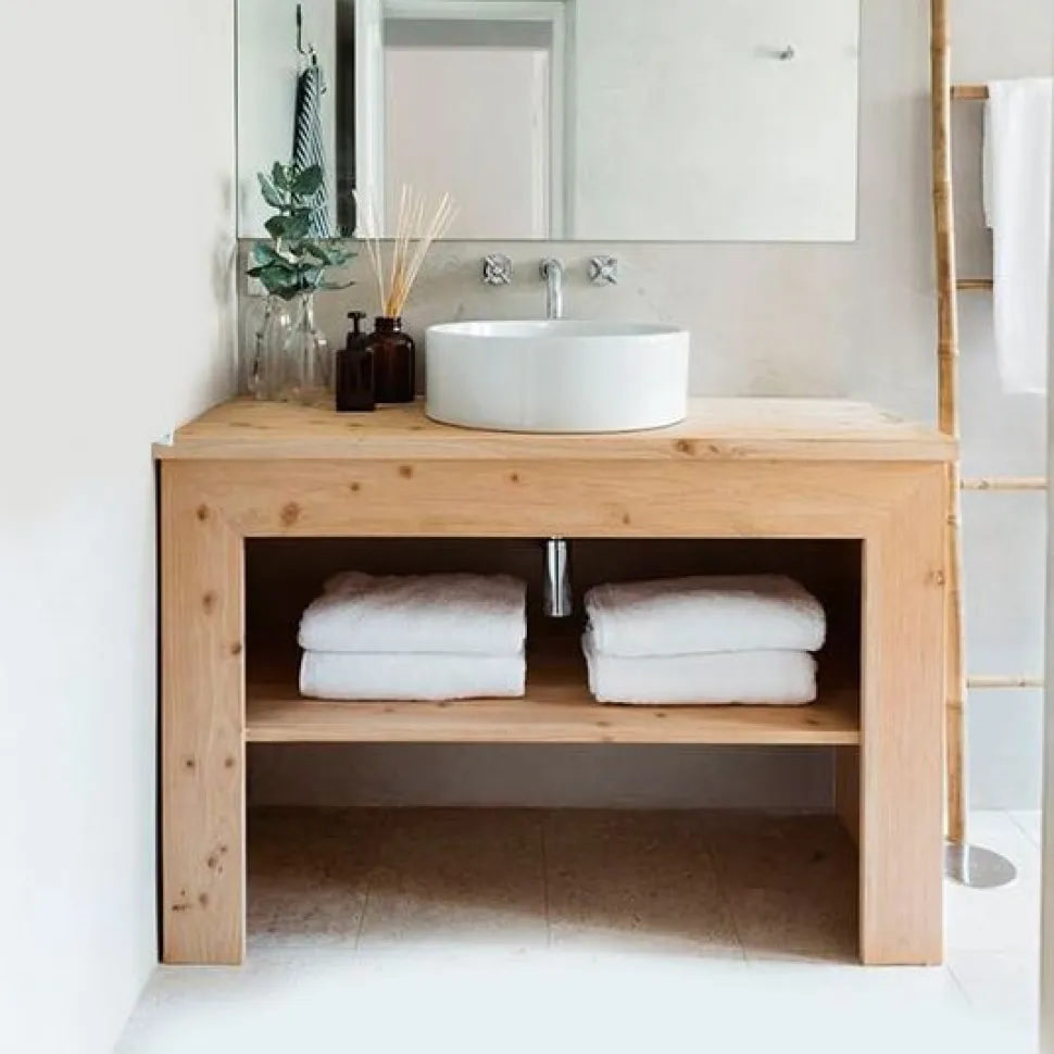 Mobile bagno in legno massello 120x75 cm