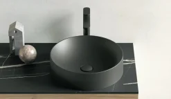 Mobile Bagno sospeso 1 cassetto , top da 1,2 cm e lavabo in appoggio opaco Lido disponibile in 4 colori