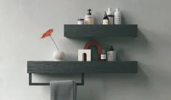 Mobile Bagno sospeso 2 cassetti con presa maniglia a 45° e lavabo integrato Allegra disponibile in 4 colori