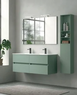 Mobile Bagno sospeso 4 cassetti con maniglia a incasso Crea disponibile in 4 colori