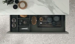 Mobile Bagno sospeso con lavabo in appoggio e 2 cassetti Crea disponibile in 4 colori