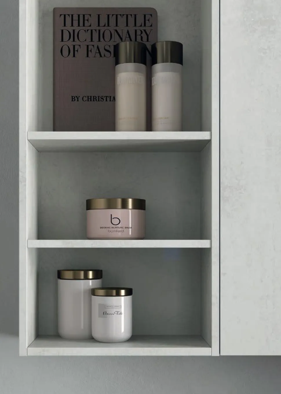 Mobile Bagno sospeso con top da 1,2 cm e lavabo in appoggio opaco Lido disponibile in 4 colori