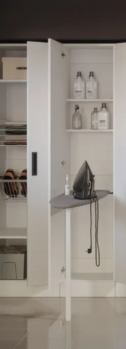 Mobile colonna 1 anta battente con asse da stiro a ribalta disponibile in vari colori