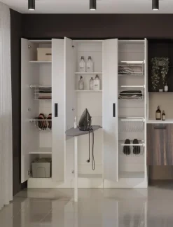 Mobile colonna contenitore 4 ripiani interni Totus disponibile in vari colori