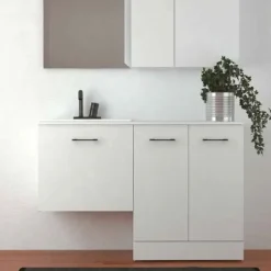 Mobile con Lavabo Totus con base sottolavabo sospesa con 1 cassettone disponibile in 2 misure