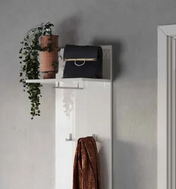 Mobile da ingresso Dublino linea Combo in finitura Bianco Lucido e Rovere Cadiz