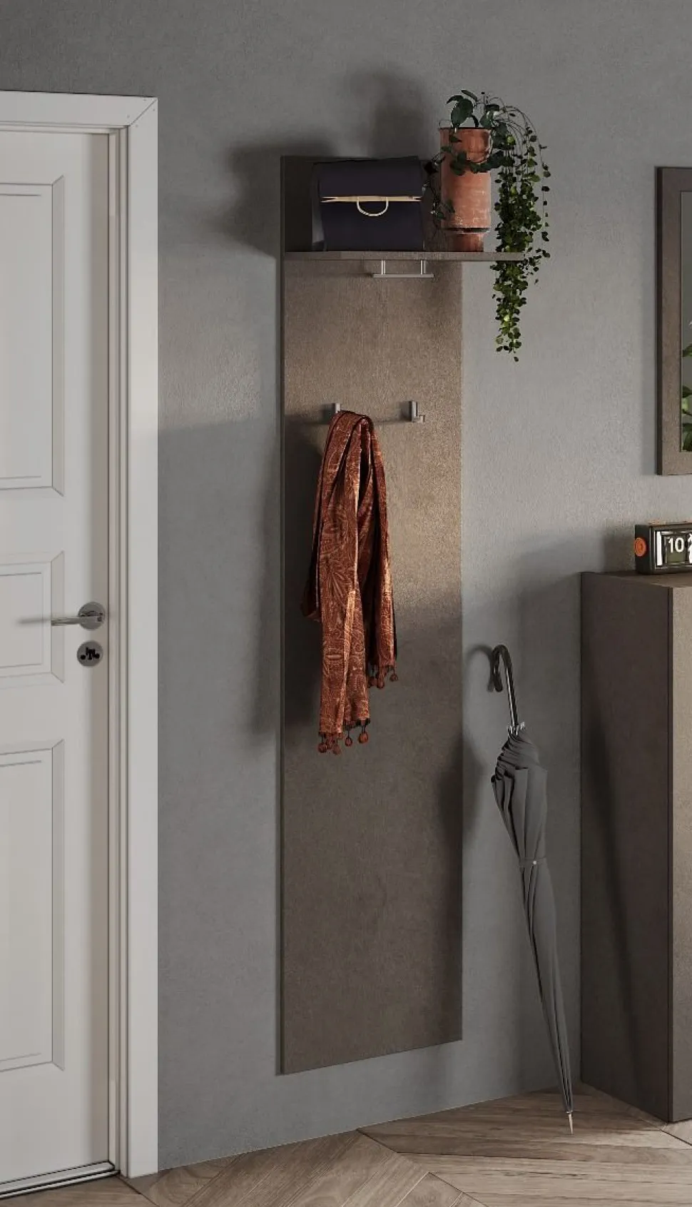 Mobile da ingresso Dublino linea Combo in finitura Bronzo e Rovere Mercure