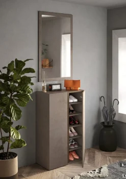 Mobile da ingresso Madrid linea Combo in finitura Bronzo e Rovere Mercure