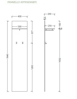 Mobile da ingresso Madrid linea Combo in finitura Bronzo e Rovere Mercure