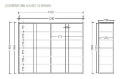 Mobile da ingresso Oslo linea Combo in finitura Bianco Lucido e Rovere Cadiz