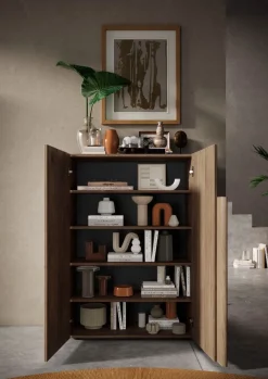 Mobile da ingresso Runa linea Sax in finitura Rovere Mercure