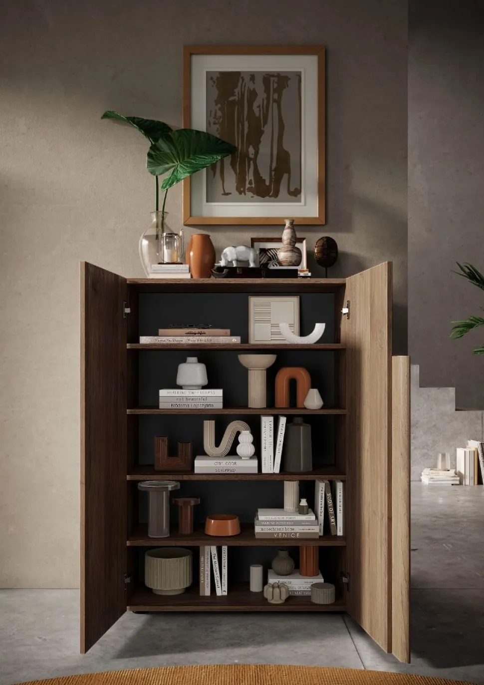 Mobile da ingresso Runa linea Sax in finitura Rovere Mercure