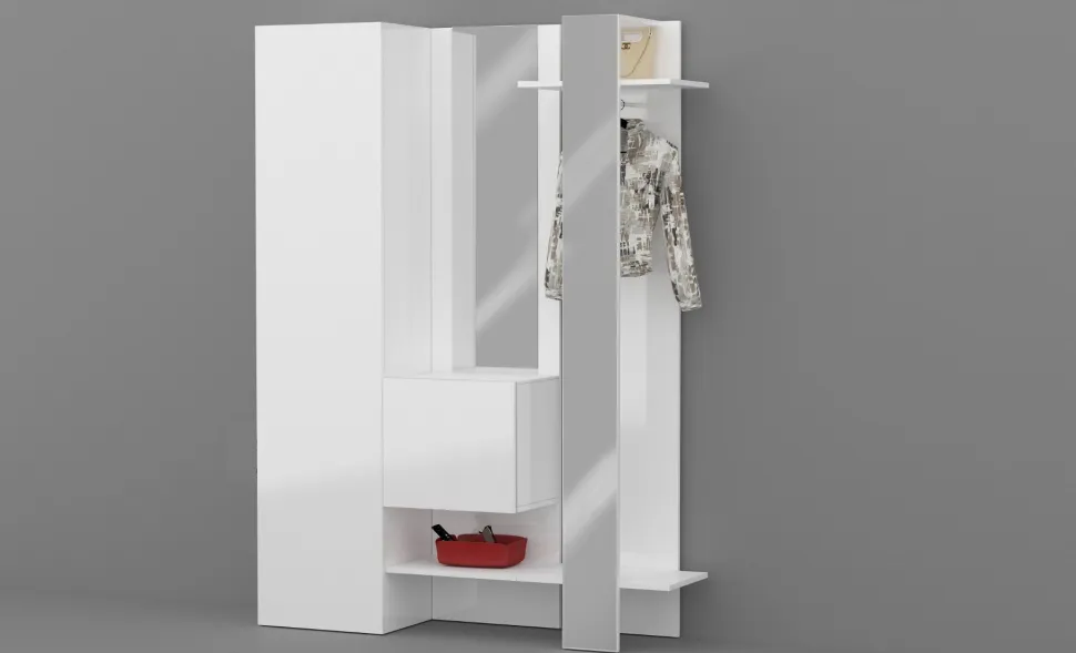Mobile da ingresso set completo Poket in Bianco Lucido