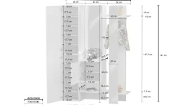 Mobile da ingresso set completo Poket in Bianco Lucido