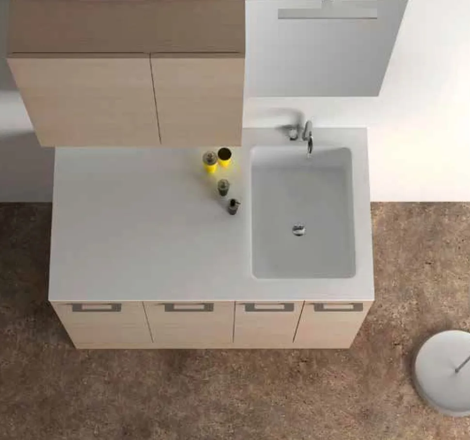 Mobile per Lavatrice Totus con lavabo integrato disponibile in 4 misure e vari colori