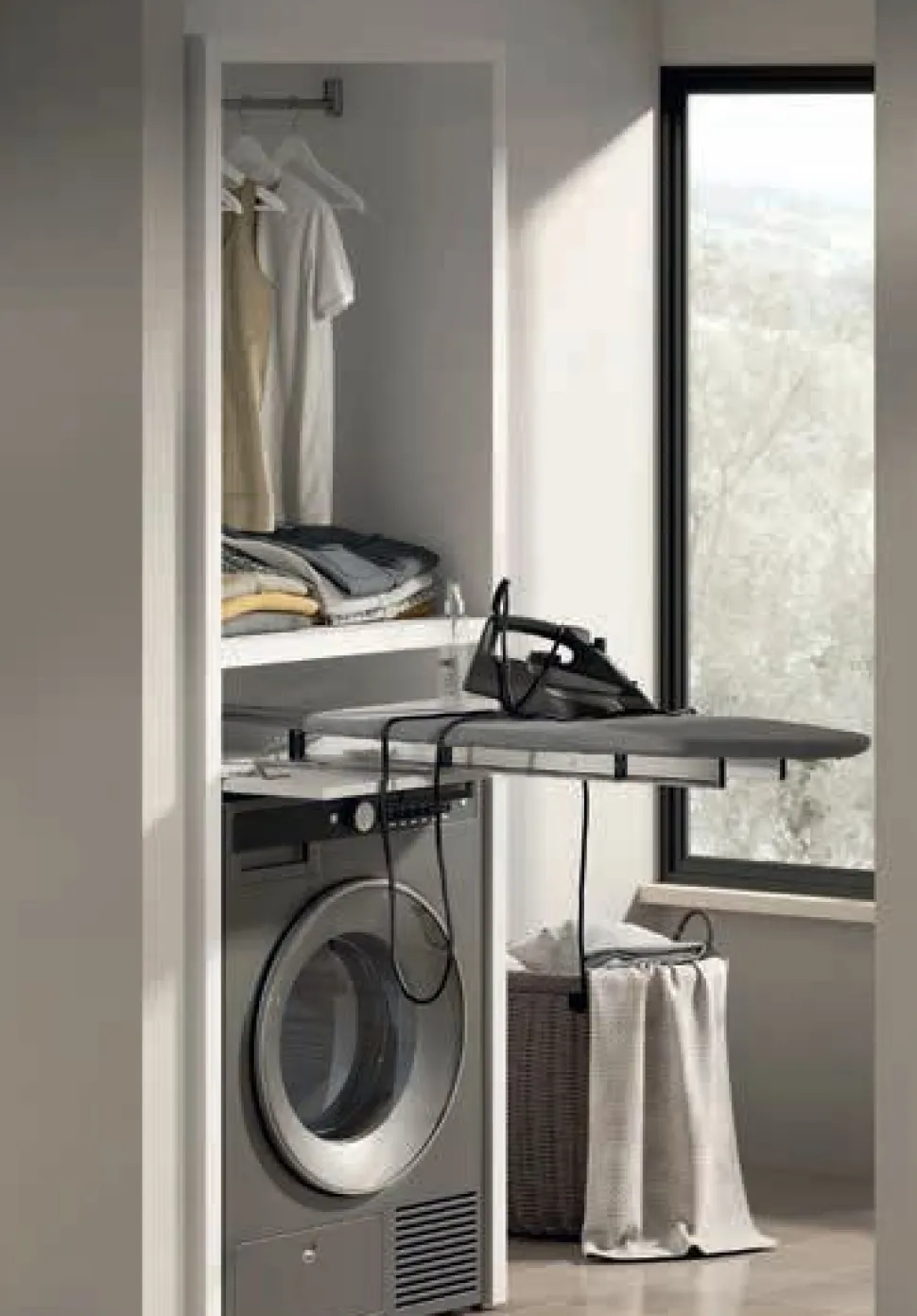 Mobile porta Lavatrice Asciugatrice H 198cm in 3 colori Spessore 36mm