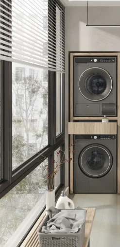 Mobile porta Lavatrice Asciugatrice H 198cm in 3 colori Spessore 36mm