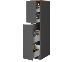 Mobile portaspezie in finitura Antracite Opaco e Rovere